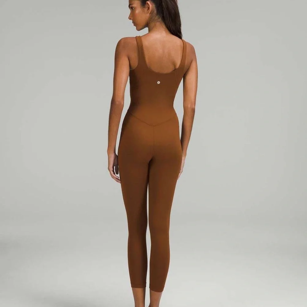 NWT Lululemon align ribbed bodysuit 25” in roasted brown size 10 - Picture 2 of 8